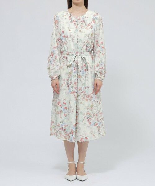 Paul Stuart / ポール・スチュアート ロング・マキシ丈ワンピース | 【ウォッシャブル】ボタニカルブルームプリント　ワンピース | 詳細5