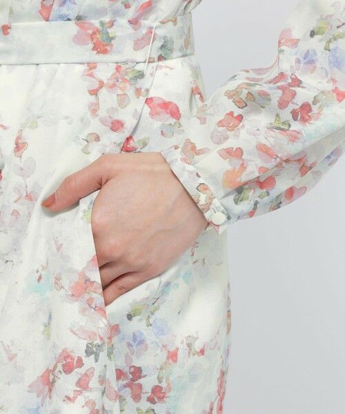 Paul Stuart / ポール・スチュアート ロング・マキシ丈ワンピース | 【ウォッシャブル】ボタニカルブルームプリント　ワンピース | 詳細9