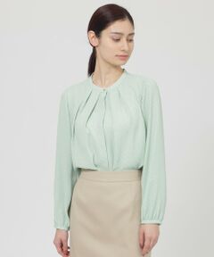 Paul Stuart / ポール・スチュアート シャツ・ブラウス | 【ウォッシャブル】格子モノグラムプリント　ブラウス