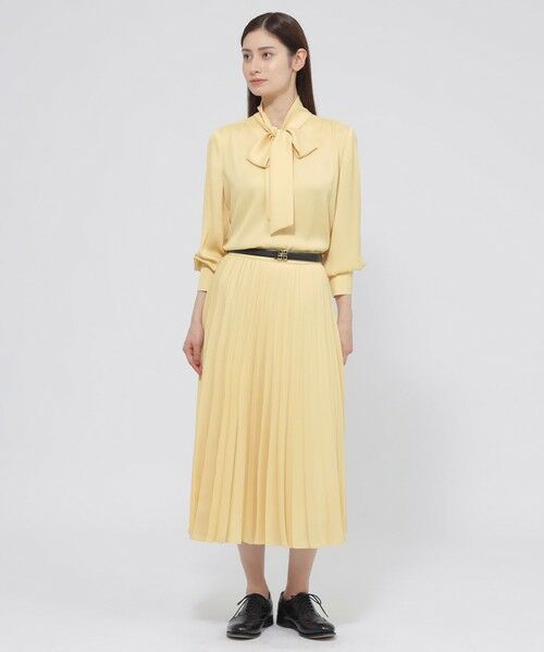 Paul Stuart / ポール・スチュアート スカート | 【ウォッシャブル/防しわ性】バックサテンジョーゼット　スカート | 詳細4