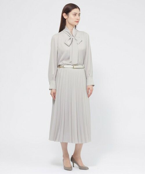 Paul Stuart / ポール・スチュアート スカート | 【ウォッシャブル/防しわ性】バックサテンジョーゼット　スカート | 詳細1