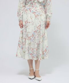 Paul Stuart / ポール・スチュアート スカート | 【ウォッシャブル】ボタニカルブルームプリント　スカート