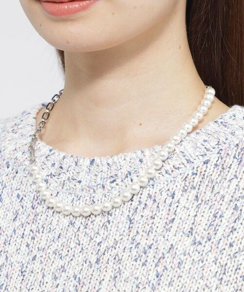Paul Stuart / ポール・スチュアート アクセサリー | チェーンパールネックレス（シルバー2）