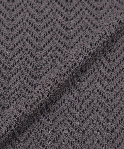 Paul Stuart / ポール・スチュアート ニット・セーター | 【COLLECTION LINE】アイレットヘリンボーン/Vネックカーディガン | 詳細9