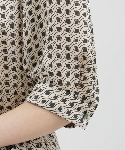 Paul Stuart / ポール・スチュアート ロング・マキシ丈ワンピース | 【ウォッシャブル】スクエアジオメトリック　ワンピース | 詳細5