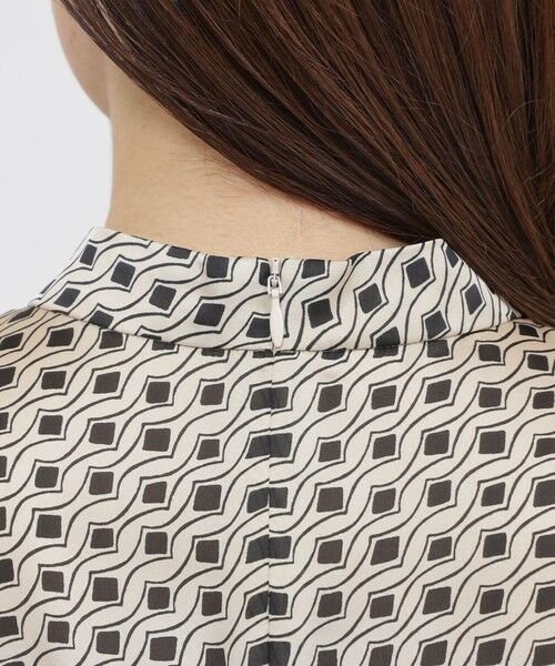 Paul Stuart / ポール・スチュアート ロング・マキシ丈ワンピース | 【ウォッシャブル】スクエアジオメトリック　ワンピース | 詳細6