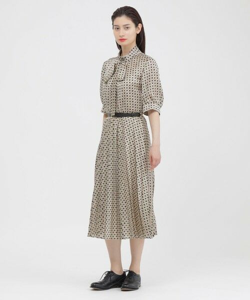 Paul Stuart / ポール・スチュアート ロング・マキシ丈ワンピース | 【ウォッシャブル】スクエアジオメトリック　ワンピース | 詳細1