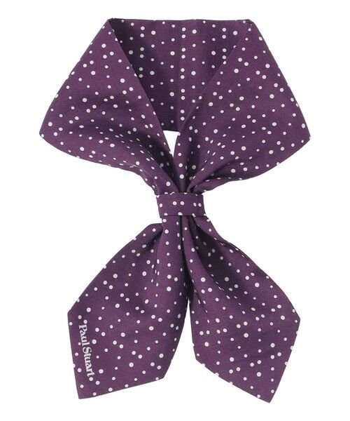 Paul Stuart / ポール・スチュアート マフラー・ショール・スヌード・ストール | 変形ドット柄クラバティーノ（パープル系8）