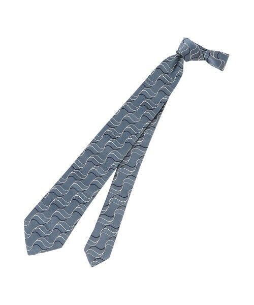 Paul Stuart / ポール・スチュアート ネクタイ | ウェーブ柄ネクタイ（ブルー系6）