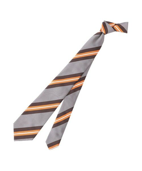 Paul Stuart / ポール・スチュアート ネクタイ | レジメンタルストライプ柄ネクタイ（グレー系3）