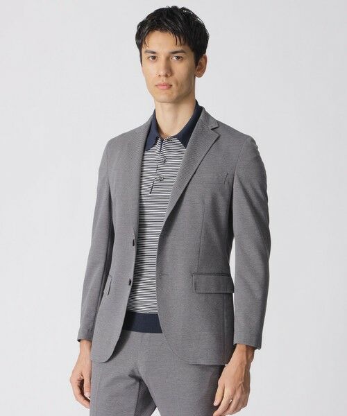 Paul Stuart / ポール・スチュアート その他アウター | 【STUART’S TRAVELER】ストレッチバーズアイ・ジャケット/セットアップ着用可能（ブルー系7）