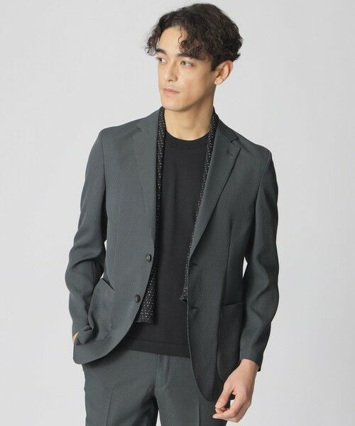 Paul Stuart / ポール・スチュアート その他アウター | 【STUART’S TRAVELER】フロータブル中空サッカージャケット/セットアップ着用可能(グレー系4)