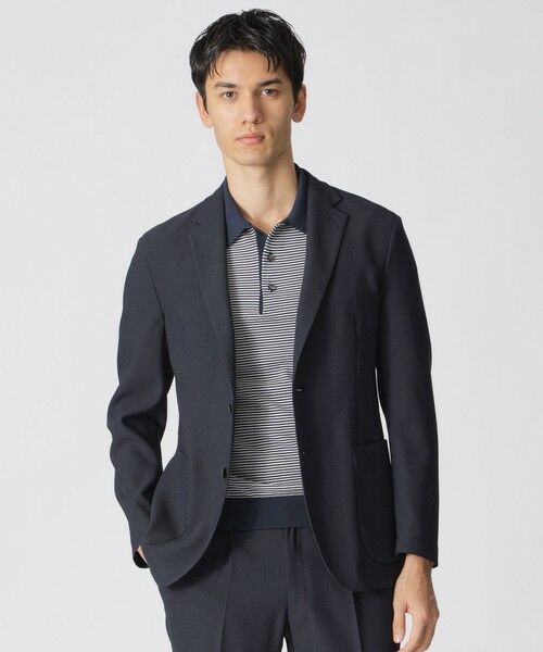 Paul Stuart / ポール・スチュアート その他アウター | 【STUART’S TRAVELER】フロータブル中空カラミジャケット/セットアップ着用可能(ネイビー)