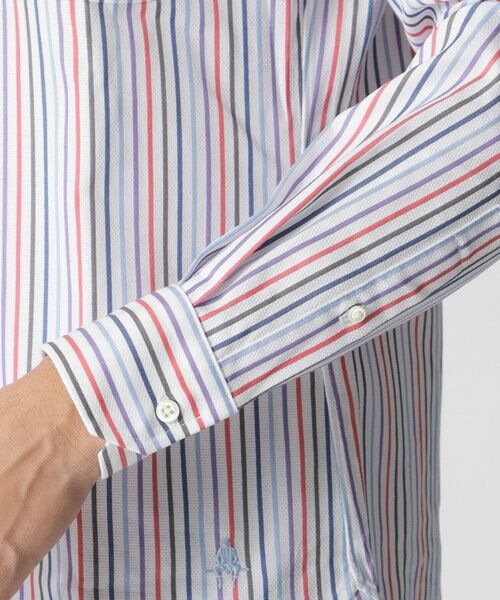 Paul Stuart / ポール・スチュアート シャツ・ブラウス | マルチストライプ・ボタンダウンシャツ | 詳細7