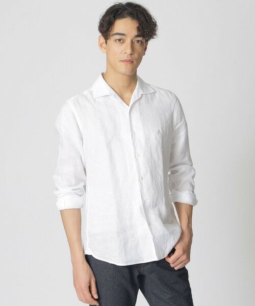 Paul Stuart / ポール・スチュアート シャツ・ブラウス | シャンブレーリネンシャツ(ホワイト)