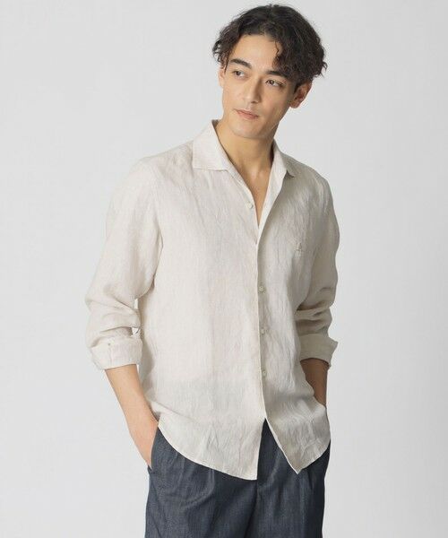 Paul Stuart / ポール・スチュアート シャツ・ブラウス | シャンブレーリネンシャツ(ベージュ系2)