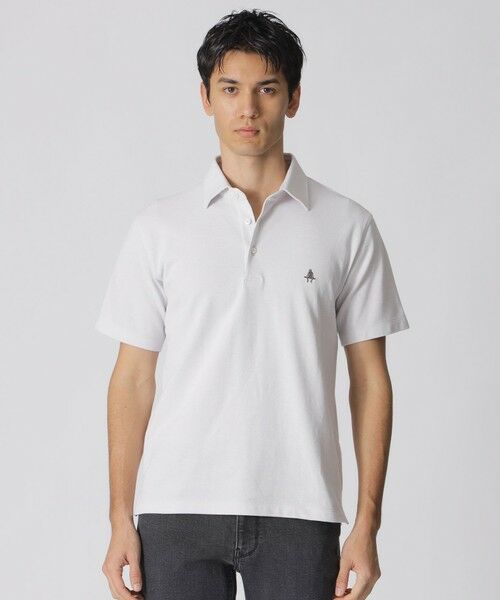 Paul Stuart / ポール・スチュアート カットソー | メランジツイストポロシャツ（オフホワイト1）