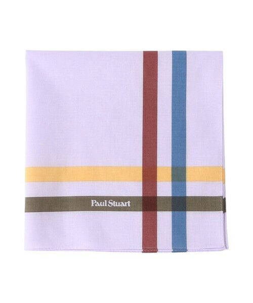 Paul Stuart / ポール・スチュアート その他小物 | カラーラインプリントハンカチ（パープル系2）