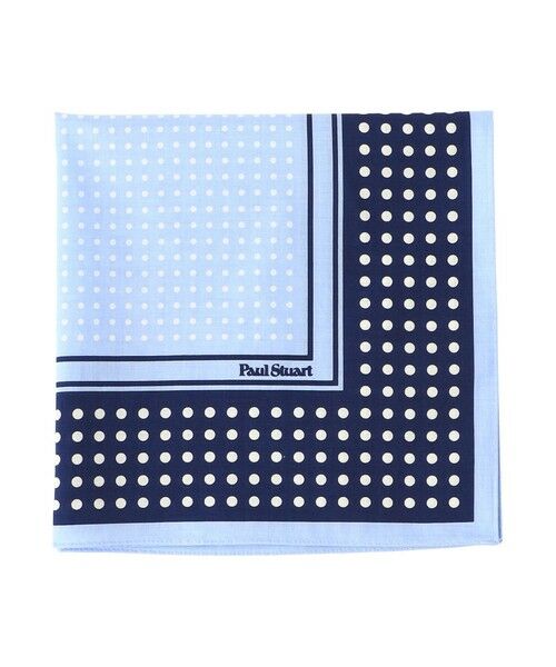 Paul Stuart / ポール・スチュアート その他小物 | ドット柄プリントハンカチ（ブルー系6）