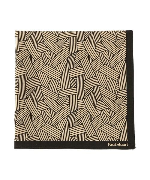 Paul Stuart / ポール・スチュアート その他小物 | 幾何学柄プリントハンカチ（イエロー系2）