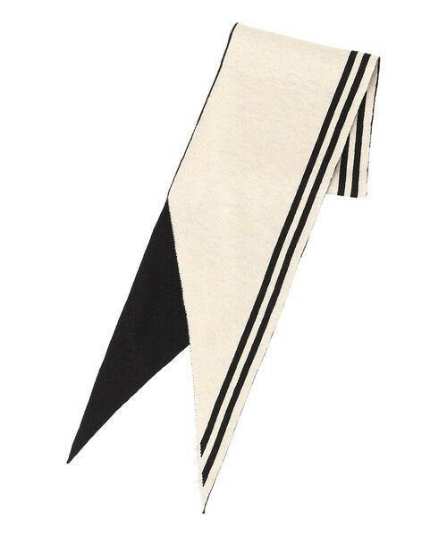 Paul Stuart / ポール・スチュアート マフラー・ショール・スヌード・ストール | 【COLLECTION LINE】ニットスカーフ（ブラック）