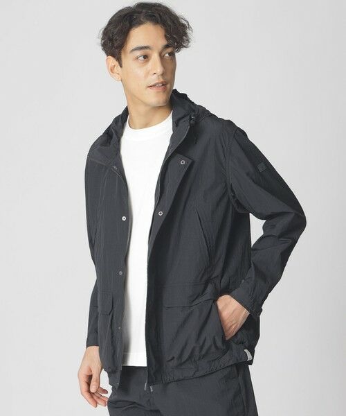 Paul Stuart / ポール・スチュアート ブルゾン | 【_RTM】メタリックナイロン・フィールドジャケット（ブラック）