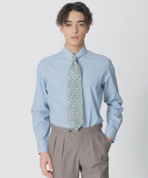 Paul Stuart / ポール・スチュアート シャツ・ブラウス | 【COLLECTION LINE】タブカラー・ドレスシャツ（ブルー系2）