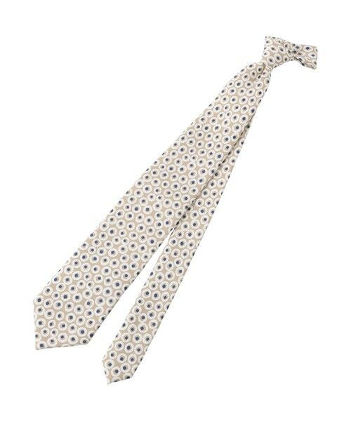 Paul Stuart / ポール・スチュアート ネクタイ | 【COLLECTION LINE】サークルドット柄ネクタイ（ベージュ系2）