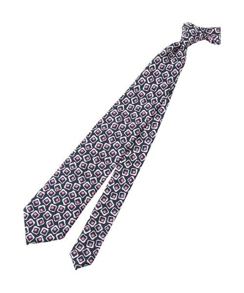 Paul Stuart / ポール・スチュアート ネクタイ | 【COLLECTION LINE】スクエアドット柄ネクタイ（ネイビー1）