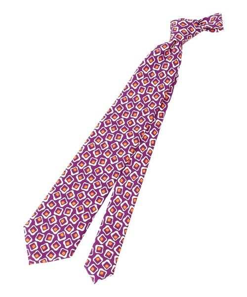 Paul Stuart / ポール・スチュアート ネクタイ | 【COLLECTION LINE】スクエアドット柄ネクタイ（パープル系6）