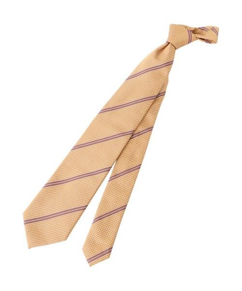 Paul Stuart / ポール・スチュアート ネクタイ | 【COLLECTION LINE】ストライプ柄ネクタイ（イエロー系4）