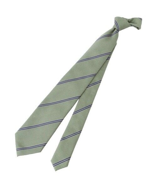 Paul Stuart / ポール・スチュアート ネクタイ | 【COLLECTION LINE】ストライプ柄ネクタイ（グリーン系4）