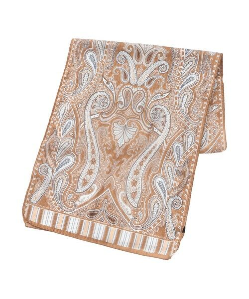 Paul Stuart / ポール・スチュアート マフラー・ショール・スヌード・ストール | BINDAフローペイズリー　ストール（モカ）