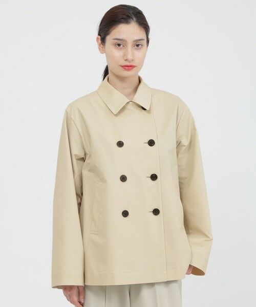 Paul Stuart / ポール・スチュアート その他アウター | 【ウォッシャブル/はっ水/防しわ性】ダブルシレーソロタフタ　コート | 詳細1