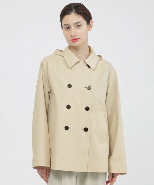 Paul Stuart / ポール・スチュアート その他アウター | 【ウォッシャブル/はっ水/防しわ性】ダブルシレーソロタフタ　コート（ベージュ）