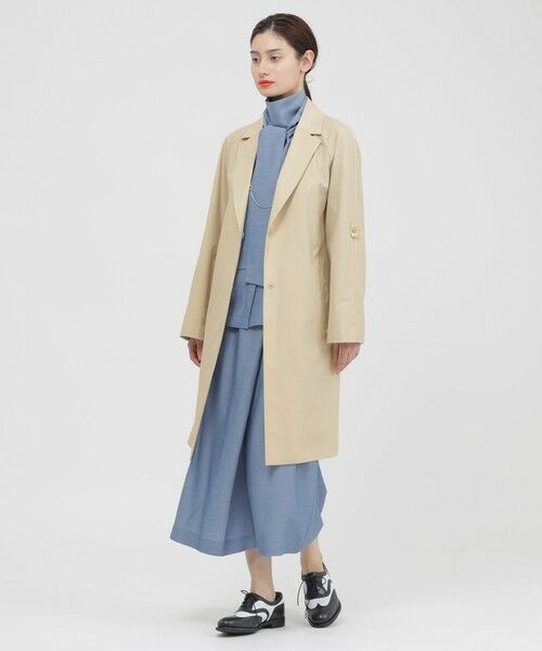 Paul Stuart / ポール・スチュアート その他アウター | 【ウォッシャブル/はっ水/防しわ性】ダブルシレーソロタフタ　コート | 詳細2