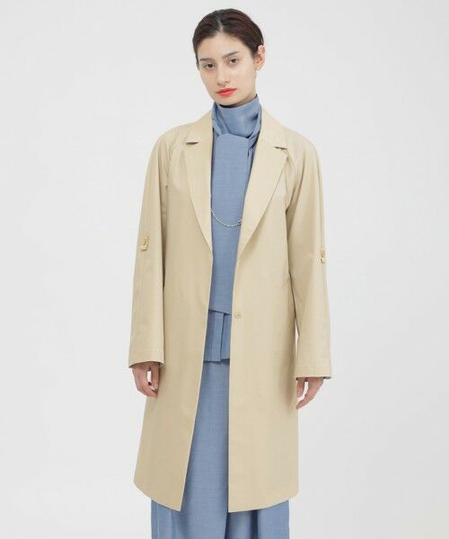 Paul Stuart / ポール・スチュアート その他アウター | 【ウォッシャブル/はっ水/防しわ性】ダブルシレーソロタフタ　コート（ベージュ）