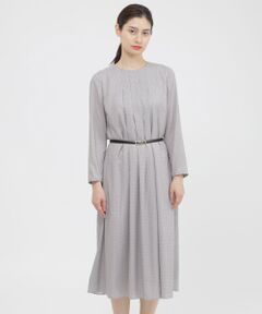 Paul Stuart / ポール・スチュアート ロング・マキシ丈ワンピース | 【WEB・一部店舗限定/ウォッシャブル】スクエアドットプリント　ワンピース