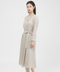 Paul Stuart / ポール・スチュアート ロング・マキシ丈ワンピース | 【WEB・一部店舗限定/ウォッシャブル】スクエアドットプリント　ワンピース