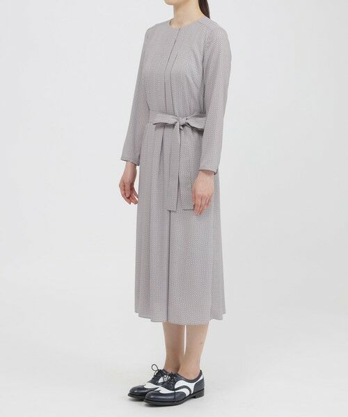 Paul Stuart / ポール・スチュアート ロング・マキシ丈ワンピース | 【WEB・一部店舗限定/ウォッシャブル】スクエアドットプリント　ワンピース | 詳細5