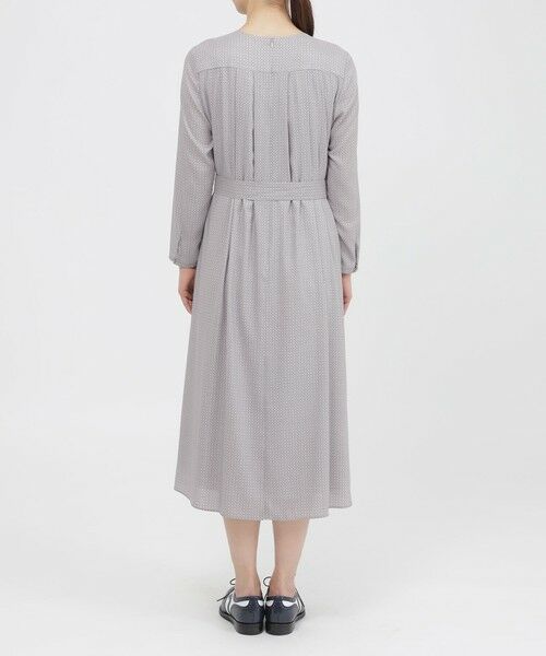 Paul Stuart / ポール・スチュアート ロング・マキシ丈ワンピース | 【WEB・一部店舗限定/ウォッシャブル】スクエアドットプリント　ワンピース | 詳細6