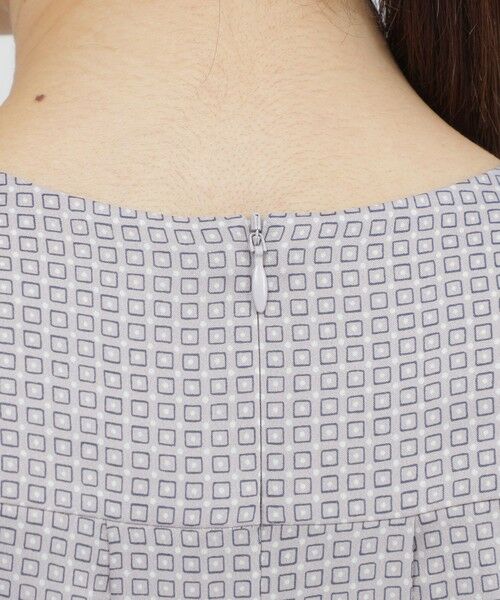 Paul Stuart / ポール・スチュアート ロング・マキシ丈ワンピース | 【WEB・一部店舗限定/ウォッシャブル】スクエアドットプリント　ワンピース | 詳細8