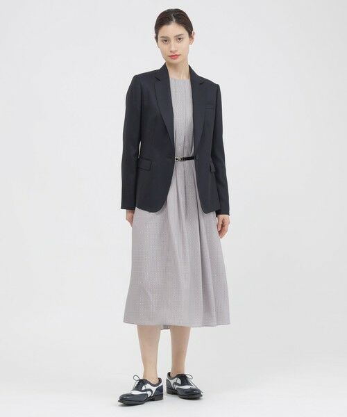 Paul Stuart / ポール・スチュアート ロング・マキシ丈ワンピース | 【WEB・一部店舗限定/ウォッシャブル】スクエアドットプリント　ワンピース | 詳細2