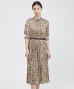 Paul Stuart / ポール・スチュアート ロング・マキシ丈ワンピース | 【ウォッシャブル】テクスチャープリント　ワンピース