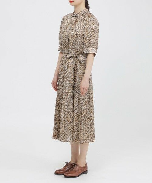 Paul Stuart / ポール・スチュアート ロング・マキシ丈ワンピース | 【ウォッシャブル】テクスチャープリント　ワンピース | 詳細3