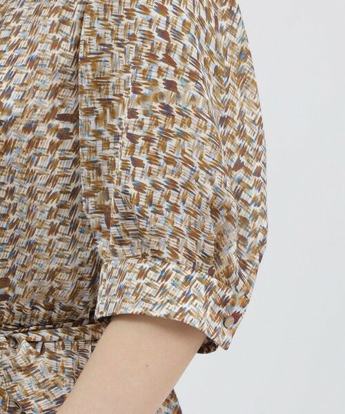 Paul Stuart / ポール・スチュアート ロング・マキシ丈ワンピース | 【ウォッシャブル】テクスチャープリント　ワンピース | 詳細5