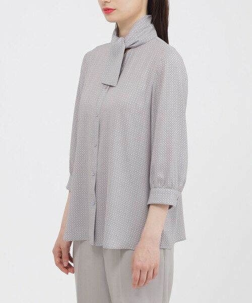 Paul Stuart / ポール・スチュアート シャツ・ブラウス | 【WEB・一部店舗限定/ウォッシャブル】スクエアドットプリント　ブラウス | 詳細5