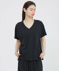 Paul Stuart / ポール・スチュアート シャツ・ブラウス | 【ウォッシャブル/防しわ性】ソフトストレッチ　Vネックブラウス