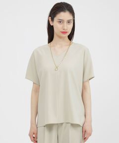 Paul Stuart / ポール・スチュアート シャツ・ブラウス | 【ウォッシャブル/防しわ性】ソフトストレッチ　Vネックブラウス