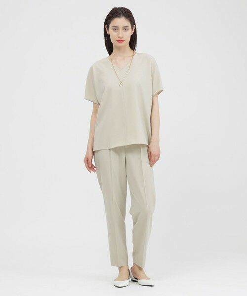 Paul Stuart / ポール・スチュアート シャツ・ブラウス | 【ウォッシャブル/防しわ性】ソフトストレッチ　Vネックブラウス | 詳細4